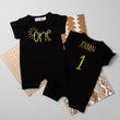 Load image into Gallery viewer, SUN "ONE" FIRST BIRTHDAY SHORTS ROMPER