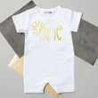Load image into Gallery viewer, SUN "ONE" FIRST BIRTHDAY SHORTS ROMPER