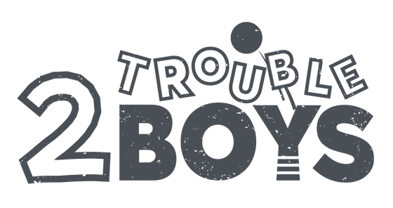 2troubleboys sells personalized birthday clothing for young boys including rompers, shirts, hats, crowns, and matching family outfits
