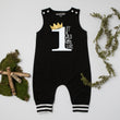 Load image into Gallery viewer, Wild Rumpus Romper with Striped Cuff