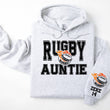 Load image into Gallery viewer, Rugby Personalized Hoodie Sweatshirt for Mom, Dad or Family Supporters