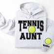 Load image into Gallery viewer, Tennis Personalized Hoodie Sweatshirt for Mom, Dad or Family Supporters