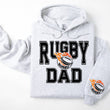 Load image into Gallery viewer, Rugby Personalized Hoodie Sweatshirt for Mom, Dad or Family Supporters