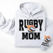 Load image into Gallery viewer, Rugby Personalized Hoodie Sweatshirt for Mom, Dad or Family Supporters