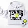 Load image into Gallery viewer, Tennis Personalized Hoodie Sweatshirt for Mom, Dad or Family Supporters
