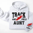 Load image into Gallery viewer, Track and Field Personalized Hoodie Sweatshirt for Mom, Dad or Family Supporters