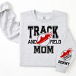 Load image into Gallery viewer, Track and Field Personalized Sweatshirt for Mom, Dad or Family Supporters
