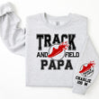 Load image into Gallery viewer, Track and Field Personalized Sweatshirt for Mom, Dad or Family Supporters