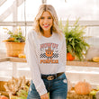 Load image into Gallery viewer, Howdy Pumpkin Retro Adult Halloween Sweatshirt