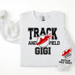Load image into Gallery viewer, Track and Field Personalized Sweatshirt for Mom, Dad or Family Supporters