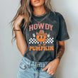 Load image into Gallery viewer, Howdy Pumpkin Retro Adult Halloween T-shirt