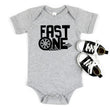 Load image into Gallery viewer, "Fast One" 1st Birthday Racing Theme T-shirt or Bodysuit
