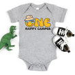 Load image into Gallery viewer, One Happy Camper Personalized 1st Birthday Outfit T-shirt/Bodysuit