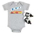Load image into Gallery viewer, One Train Personalized 1st Birthday T-shirt or Bodysuit