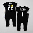 Load image into Gallery viewer, The OG Hip Hop Themed Slim Fit Short Sleeve 1st Birthday Romper