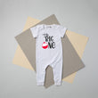 Load image into Gallery viewer, "The Big One" Bobber Slim Fit 1st Birthday Romper
