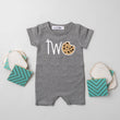 Load image into Gallery viewer, "Two Cookie" Shorts Slim Fit 2nd Birthday Romper