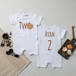 Load image into Gallery viewer, "Two Cookie" Shorts Slim Fit 2nd Birthday Romper