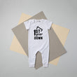 Load image into Gallery viewer, 1st Year Down Football Slim Fit Birthday Romper