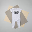 Load image into Gallery viewer, Two Spiderweb 2nd Birthday Slim Fit Short Sleeve Romper