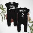 Load image into Gallery viewer, Two Spooky 2nd Halloween Themed Birthday Slim Fit Romper