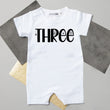 Load image into Gallery viewer, Three Spiderweb 3rd Birthday Slim Fit Shorts Romper