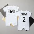 Load image into Gallery viewer, Two Spiderweb 2nd Birthday Slim Fit Shorts Romper