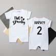 Load image into Gallery viewer, Two Spooky 2nd Halloween Themed Birthday Slim Fit Shorts Romper