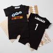 Load image into Gallery viewer, One Train Personalized Shorts Slim Fit Romper for 1st Birthday