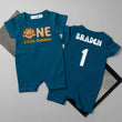 Load image into Gallery viewer, "One Little Gobbler" Personalized 1st Birthday Shorts Romper for Turkey Day