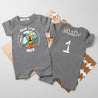 Load image into Gallery viewer, "The Big One" Surf-themed Personalized Slim Fit 1st Birthday Shorts Romper