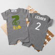 Load image into Gallery viewer, "2 is a Zoo" Personalized 2nd Birthday Shorts Romper