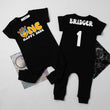 Load image into Gallery viewer, "One Happy Dude" Personalized 1st Birthday Short Sleeve Slim Fit Romper