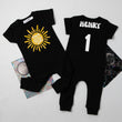 Load image into Gallery viewer, "First Trip Around the Sun" Personalized 1st Birthday Short Sleeve Slim Fit Romper