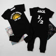 Load image into Gallery viewer, "Halfway Around the Sun" Slim Fit 1/2 Birthday Romper