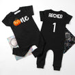 Load image into Gallery viewer, "One Pumpkin" Personalized 1st Birthday Short Sleeve Slim Fit Romper