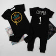 Load image into Gallery viewer, "My First Rodeo" Personalized 1st Birthday Short Sleeve Slim Fit Romper