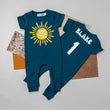 Load image into Gallery viewer, "First Trip Around the Sun" Personalized 1st Birthday Short Sleeve Slim Fit Romper