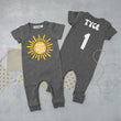 Load image into Gallery viewer, "First Trip Around the Sun" Personalized 1st Birthday Short Sleeve Slim Fit Romper