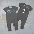 Load image into Gallery viewer, One Snowflake Personalized 1st Birthday Short Sleeve Slim Fit Romper