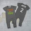 Load image into Gallery viewer, "Two is a Zoo" Slim Fit Short Sleeve 2nd Birthday Romper