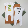 Load image into Gallery viewer, "2 is a Zoo" Slim Fit Short Sleeve 2nd Birthday Romper