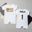 Load image into Gallery viewer, "One Little Gobbler" Personalized 1st Birthday Shorts Romper for Turkey Day