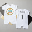 Load image into Gallery viewer, "My First Rodeo" Personalized First Birthday Shorts Romper