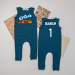 Load image into Gallery viewer, One Train Personalized Slim Fit Sleeveless 1st Birthday Romper