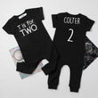 Load image into Gallery viewer, "T is for Two" Slim Fit Short Sleeve 2nd Birthday Romper