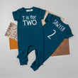 Load image into Gallery viewer, "T is for Two" Slim Fit Short Sleeve 2nd Birthday Romper