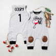 Load image into Gallery viewer, "O' Fishally One" Fish Themed First Birthday Romper with Knee Patch