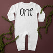 Load image into Gallery viewer, Minimalistic One Long Sleeved Personalized Romper for 1st Birthday