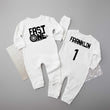 Load image into Gallery viewer, "Fast One" Racing Theme Long-Sleeve Romper